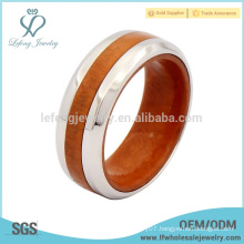 Latest design titanium and wood wedding bands ring,mens titanium band rings